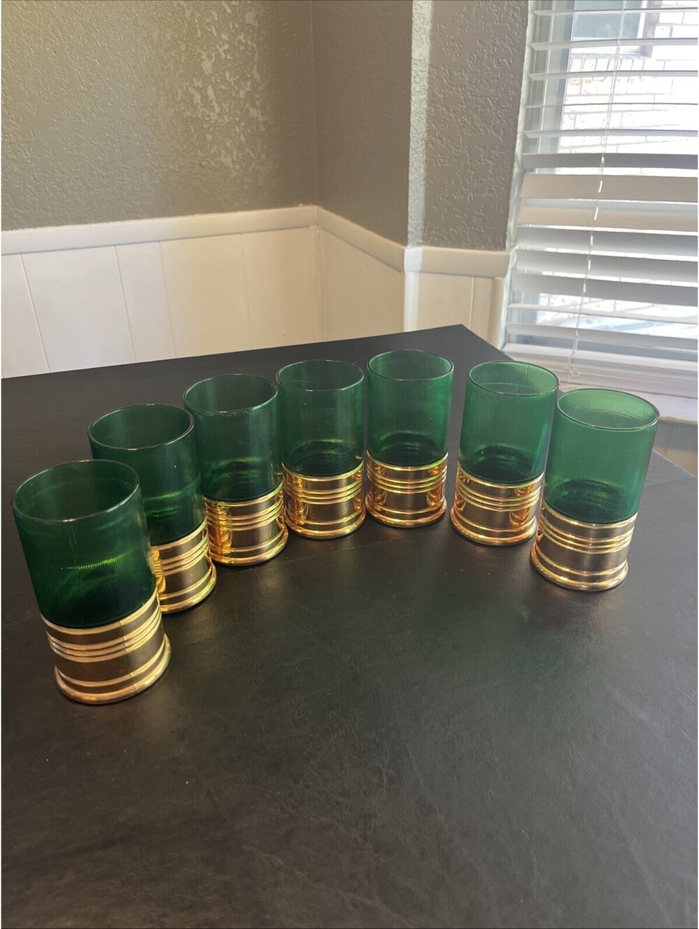 Trader Vic's | Big Shot | Shotgun Shell Glasses. Set Of 7. | By Morgantown Glass
